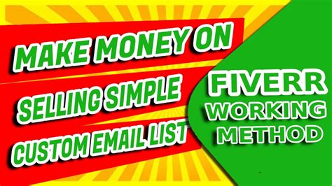 How To Earn From Fiverr Selling Custom Email List Complete Fiverr Making Money Guide Urdu