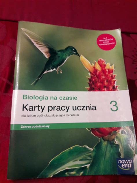 Karty Pracy Ucznia Biologia Na Czasie Kl Wyd Nowa Era Dla Lo