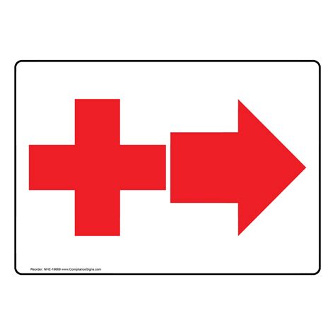 Pictogram First Aid With Right Arrow Sign Nhe 19669