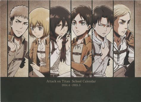 Shingeki No Kyoujin Calendario Escolar Eren J Ger J Ger