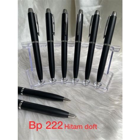 Jual Bp Hitam Doft Klip Silver Pen Metal Pen Besi Pulpen