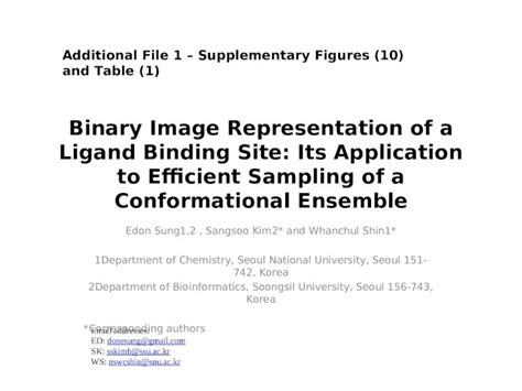 PPT Binary Image Representation Of A Ligand Binding Site Its