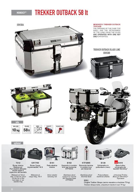 Set GIVI Chassis Coffre Outback OBKN58B Pour Suzuki 1000 DL V Strom