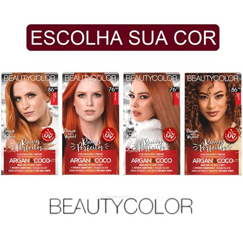 Tinta Ruiva Beauty Color - BEAUTY COLOR: Beauty Color Argan&Coco Kit Coloração Ruivos Perfeitos ...