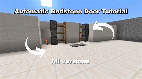 Minecraft Easy Automatic Redstone Door Tutorial Youtube