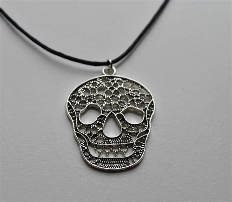 Sugar Skull Necklace // Skull Necklace // Gothic // | Etsy