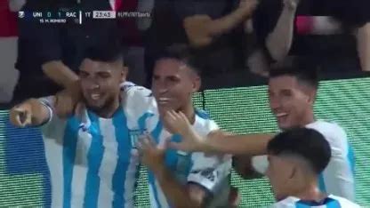 Unión vs Racing el gol de Maximiliano Romero 0 1