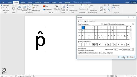 How to type P-HAT in word - YouTube