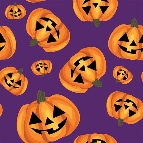 Halloween Fabric By The Yard Happy Jack O Lantern Orange Etsy