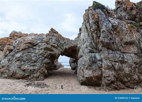 Rock Tunnel stock photo. Image of waves, mountain, strand - 31806122