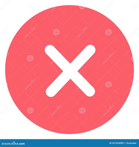 Wrong Icon White Cross In Red Circle Stock Vector Illustration Of