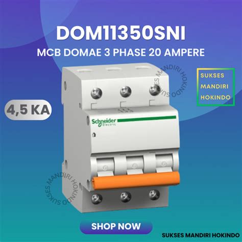 Jual MCB Schneider Domae 3P 20A Original SNI 3 Phase 20 Ampere