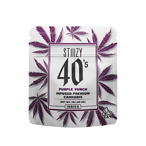 Stiiizy Purple Punch 40s Infused Mylar 7g Leafly