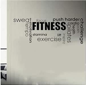 Letras De Fitness Pegatinas De Pared Extra Bles Para Sala De Deporte