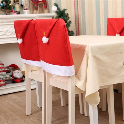 Christmas Chair Covers Christmas Seat Covers Santa Hat Back Decor