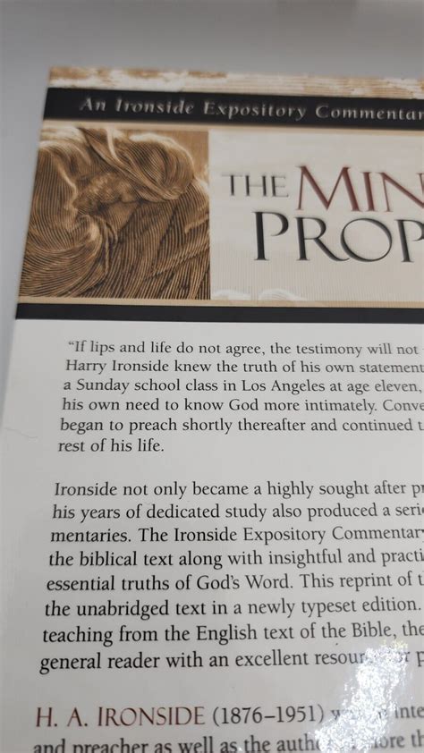 Ironside Expository Commentaries Ser The Minor Prophets By H A