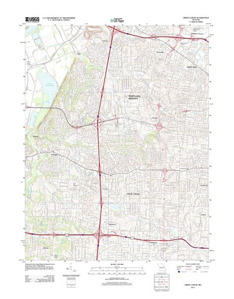 Creve Coeur Mo 2012 24000 Scale Map By United States Geological Survey Avenza Maps