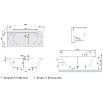 Villeroy Boch O Novo Duo Badewanne 190 X 90 Cm Hydropool Comfort