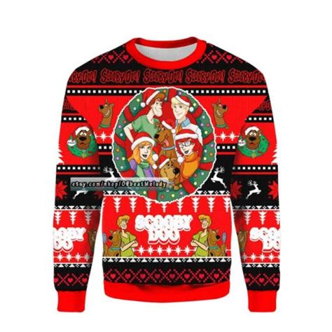 Scooby Doo Characters Ugly Christmas Sweater