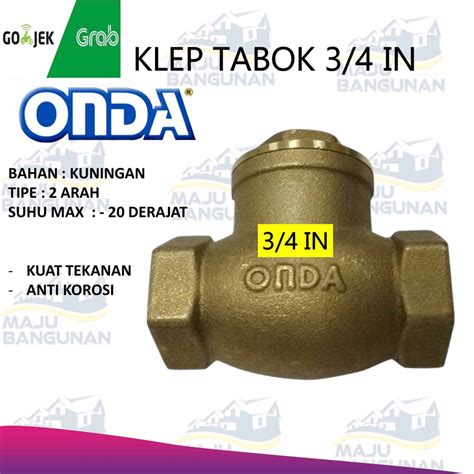 Jual Klep Tabok 34 Inch Onda Kuningan Check Valve 34 In Onda