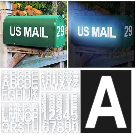 Amazon Vudeco Pcs Inch Mailbox Numbers Reflective Stickers