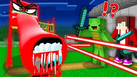 Scary Slide Eater Attacked Jj And Mikey Security House In Minecraft