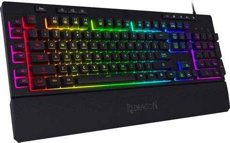 Teclado Para Jogos De Membrana Retroiluminada K Shiva Rgb Teclas