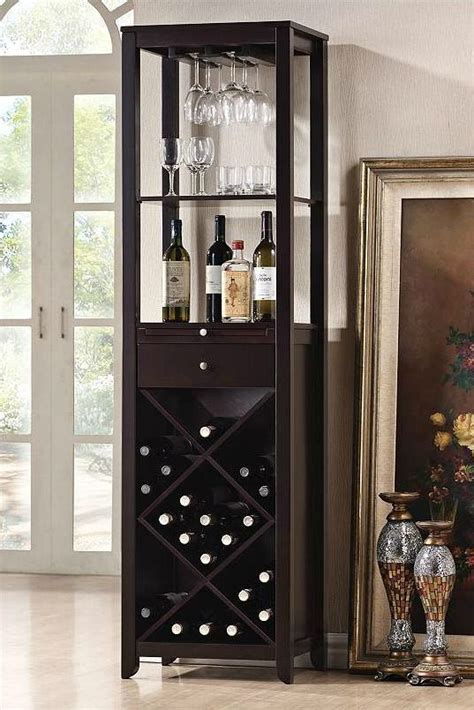 Tall And Narrow This Handsome Transitional Wine Cabinet Has Plenty Of Room For Bottle