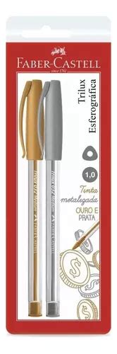 Bol Grafo Faber Castell Esferogr Fica Trilux Met Lica Color Oro Plata