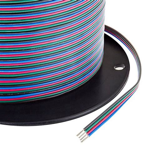 Przewód kabel 4 żyłowy do taśm LED RGB 4x0 35mm 1m AK 002 Cena