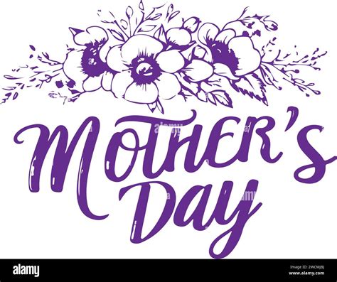 Mothers Day Lettering Calligraphy Vector Stock Vector Image And Art Alamy