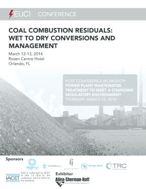 Fillable Online Coal Combustion Residuals Wet To Dry Conversions And