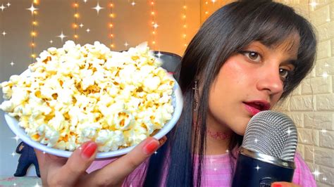 Asmr En Español 💦 Comiendo Palomitas Crujientes 🍿 👅 Muchos Mouth