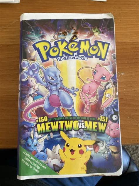 POKÉMON THE FIRST Movie VHS Tape MEWTWO VS MEW Warner Bros Kids