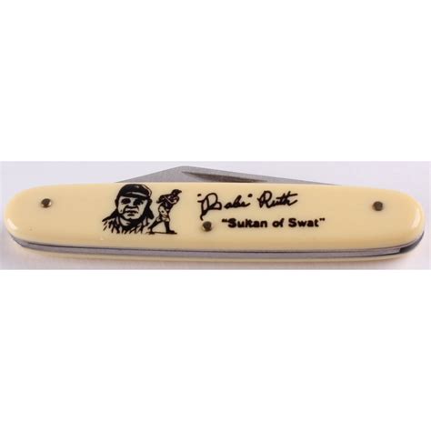 Vintage Babe Ruth Sultan Of Swat Pocket Knife Pristine Auction