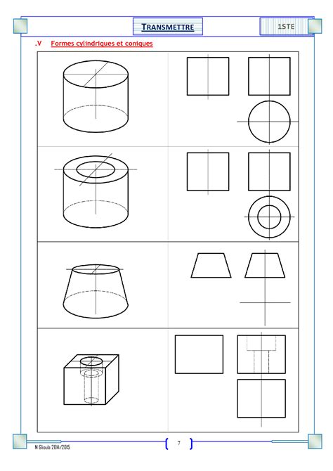 Représentation Graphique Dessin Technique Cours Alloschool