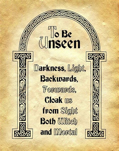 To Be Unseen Spell Magick Book Witchcraft Spell Books Wiccan Spell