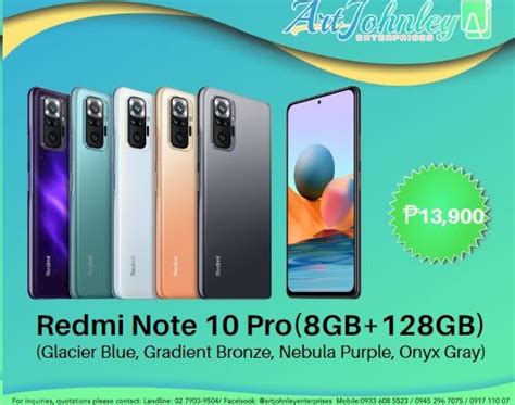 Xiaomi Redmi Note 10 Pro 8gb 128gb Glacier Blue Gradient Bronze