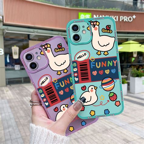 Yiwesan เคสปลอกสำหรับ Samsung Galaxy A7 2018เคสกรณีการ์ตูนน่ารักตลกเป็ด