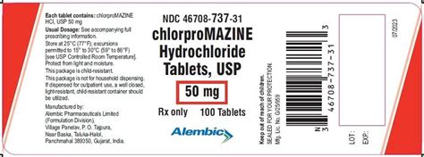 Chlorpromazine Tablets Package Insert