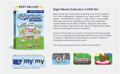 Preschool Prep Series Sight Words Pack Meet The Sight Words 1 3 Animation