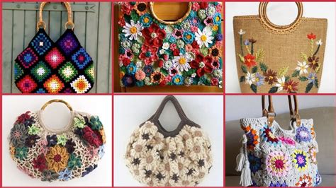 Stunning Beautifull Crochet Festival Beaded And Fringed Handbags