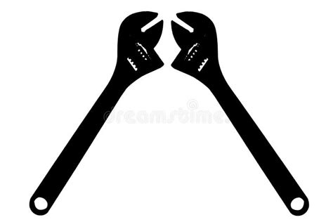 Vector Image Of Mechanic Carpenter Tool Of Wrenches And Hammer On