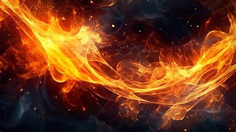 Premium AI Image | Abstract background with hot fire moving shapes with ...