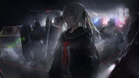 Download Dark Anime Sora In The Rain Wallpaper