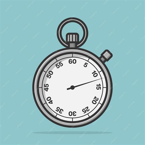 Premium Vector Stopwatch Timer Cartoon Icon Illustration