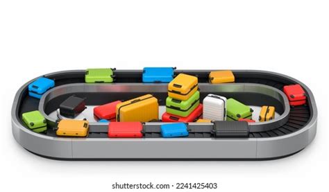 Airport Luggage Conveyor Belt Baggage Claim Stock Illustration ...