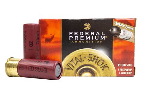 Federal 12 Gauge 2 34 In 1 Oz Truball Rifled Slug Vital Shok 5box