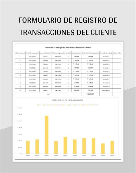 Plantilla De Formato Excel Formulario De Registro De Transacciones Del