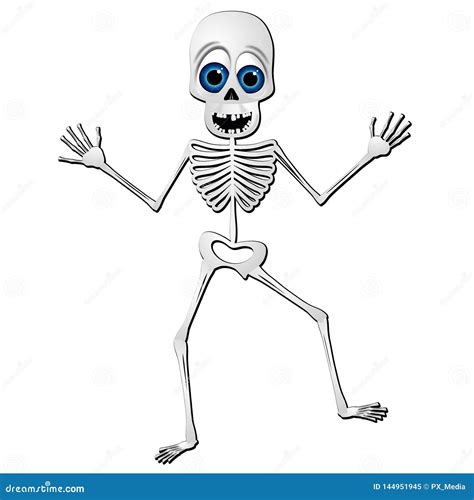 Skeleton - Halloween Cartoon Character Stock Illustration - Illustration of death, monster ...